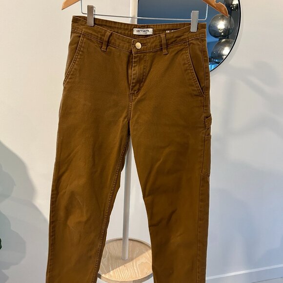 Carhartt WIP Brown Straight Leg Pants - Picture 1 of 6